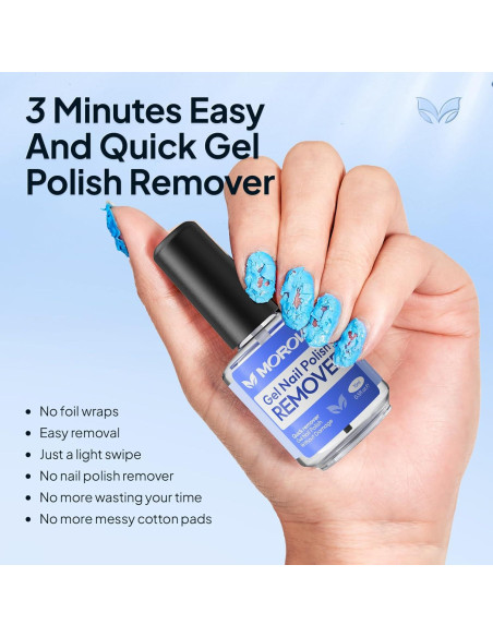 Removedor de Esmalte de Uñas en Gel Morovan 15ml Sin Acetona