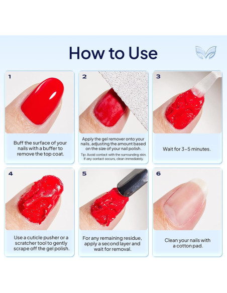 Removedor de Esmalte de Uñas en Gel Morovan 15ml Sin Acetona