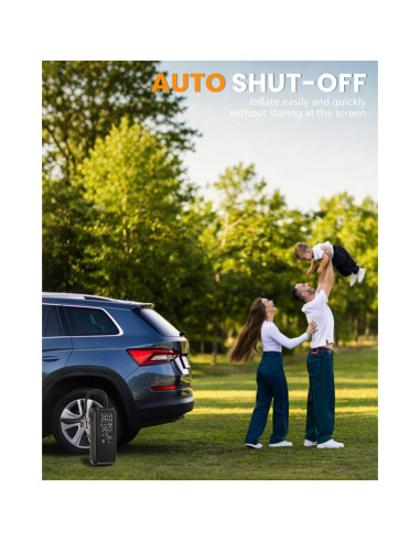 Compresor de Aire Portátil Anycash T05-E 150PSI con Luz LED