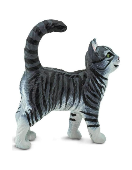 Figura de Gato Atigrado Gris Safari Ltd. 5 cm - Juguete Educativo