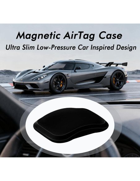 Funda Magnética de Silicona Sifemp para AirTag - 4 Pack Negro