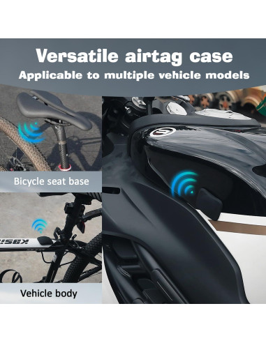 Funda Magnética de Silicona Sifemp para AirTag - 4 Pack Negro