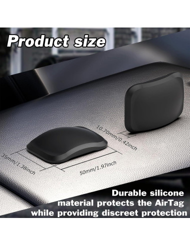 Funda Magnética de Silicona Sifemp para AirTag - 4 Pack Negro