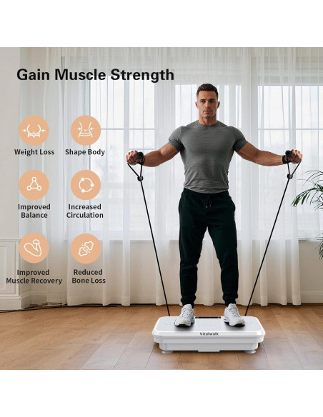 Placa de Vibración VITALWALK 3D para Drenaje Linfático 150 kg