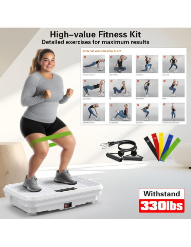 Placa de Vibración VITALWALK 3D para Drenaje Linfático 150 kg