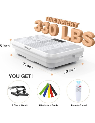 Placa de Vibración VITALWALK 3D para Drenaje Linfático 150 kg