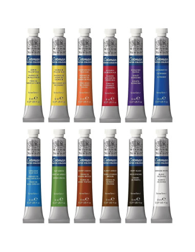 Set de Acuarelas Cotman Winsor & Newton 12 Colores 8ml