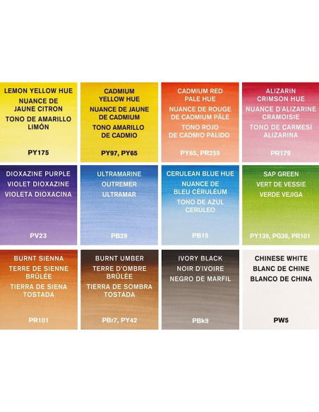 Set de Acuarelas Cotman Winsor & Newton 12 Colores 8ml