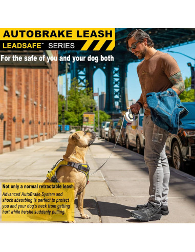 Correa Retráctil para Perros FIDA AutoBrake 4.88m Pequeña