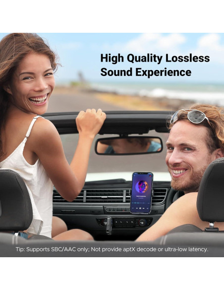 Adaptador Bluetooth UGREEN 5.4 Aux 3.5mm para Coche - 15H Batería