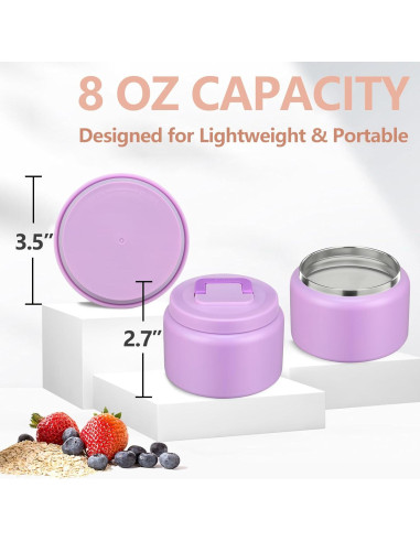 Termo de Comida Caliente para Niños PIQUEBAR 8oz Acero Inoxidable