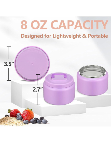 Termo de Comida Caliente para Niños PIQUEBAR 8oz Acero Inoxidable