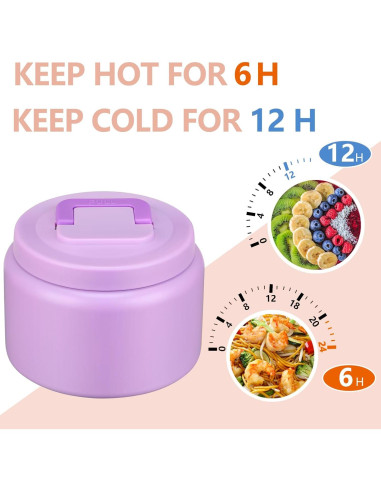 Termo de Comida Caliente para Niños PIQUEBAR 8oz Acero Inoxidable