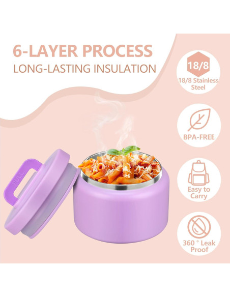 Termo de Comida Caliente para Niños PIQUEBAR 8oz Acero Inoxidable