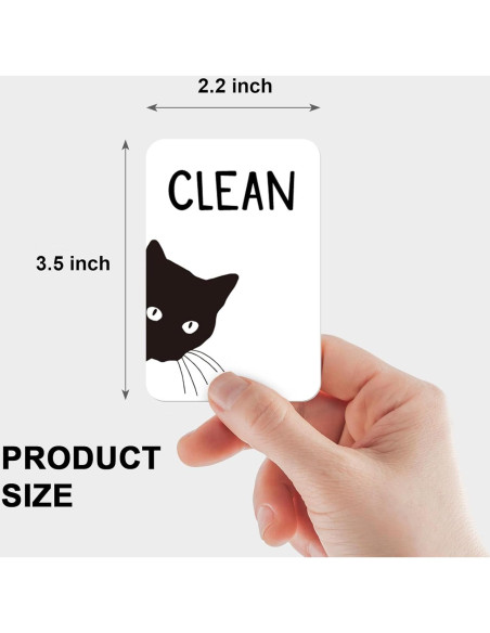 Imán de Lavavajillas PZJIEAN Gato Negro Doble Cara 8.9x5.6cm