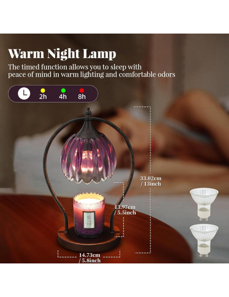 Calentador de Velas Goodbuy Regulable con Temporizador Púrpura