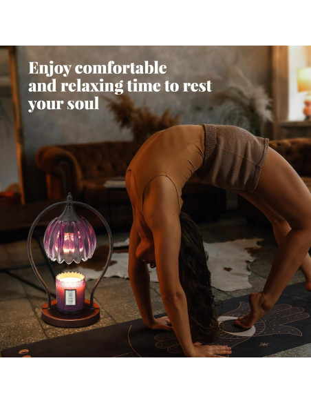 Calentador de Velas Goodbuy Regulable con Temporizador Púrpura