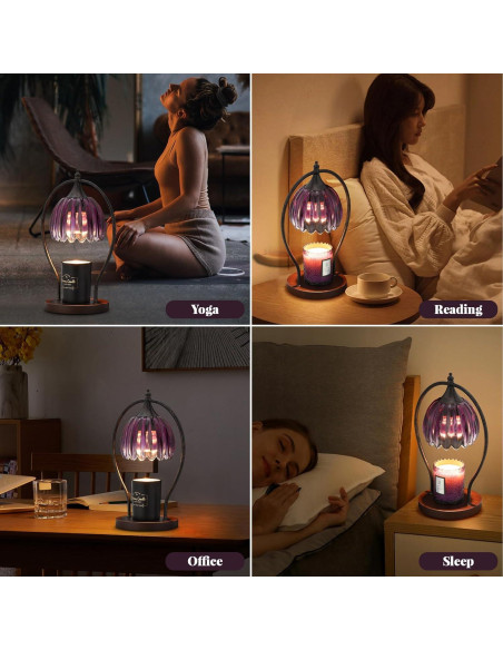 Calentador de Velas Goodbuy Regulable con Temporizador Púrpura