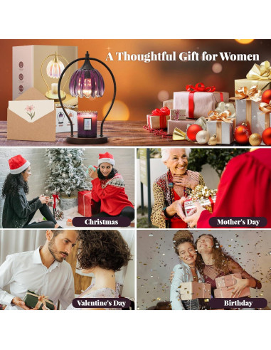 Calentador de Velas Goodbuy Regulable con Temporizador Púrpura