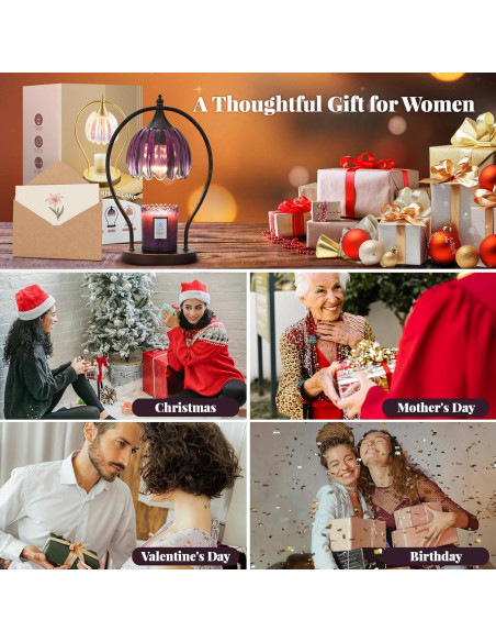 Calentador de Velas Goodbuy Regulable con Temporizador Púrpura