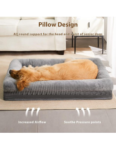 Cama para Perros BFPETHOME Mediana Lavable Impermeable 74x48 cm 2