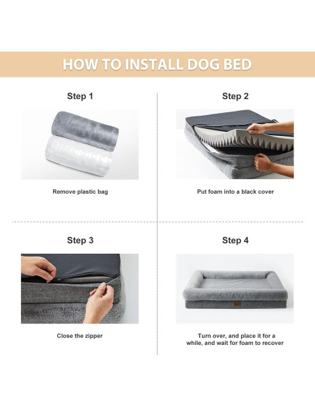 Cama para Perros BFPETHOME Mediana Lavable Impermeable 74x48 cm