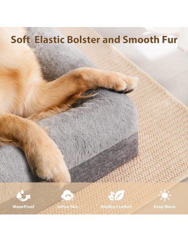 Cama para Perros BFPETHOME Mediana Lavable Impermeable 74x48 cm