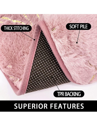 Juego de 3 Alfombrillas de Baño Antideslizantes Eanpet Mármol Negro Dorado