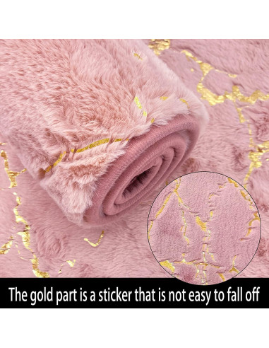 Juego de 3 Alfombrillas de Baño Antideslizantes Eanpet Mármol Negro Dorado