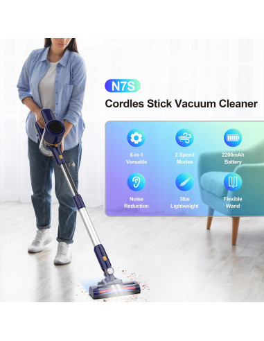 Aspiradora Inalámbrica Powaert N7S 6 en 1 210W 0.77kg