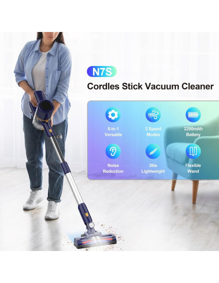 Aspiradora Inalámbrica Powaert N7S 6 en 1 210W 0.77kg