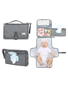 Almohadilla Portátil para Cambiar Pañales LANDICI Gris 92x30cm