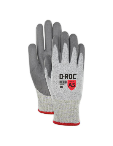 Guantes de Trabajo MAGID D-ROC GPD590 A5 12 Pares T10 Gris