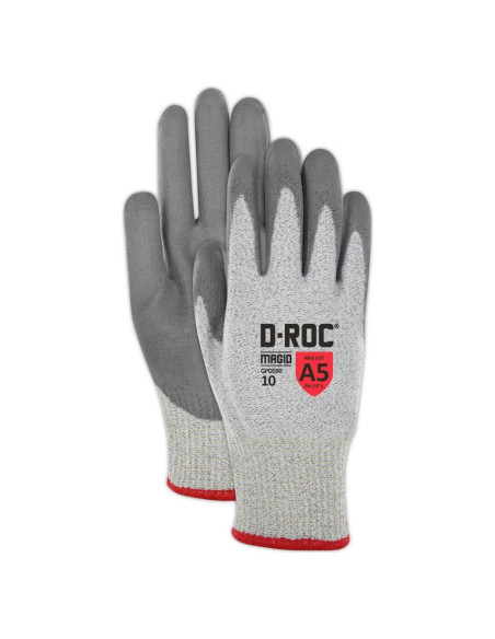 Guantes de Trabajo MAGID D-ROC GPD590 A5 12 Pares T10 Gris