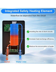 Calentador de Agua Eléctrico Sin Tanque GEESEN 14kW 240V 2