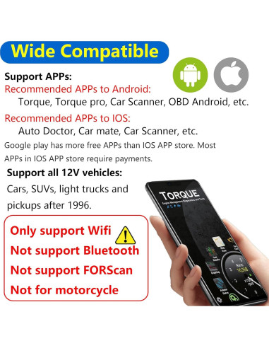 Adaptador OBD2 ELM327 WiFi ULTRAOBD para iOS y Android