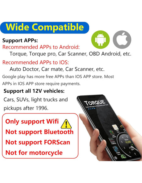 Adaptador OBD2 ELM327 WiFi ULTRAOBD para iOS y Android