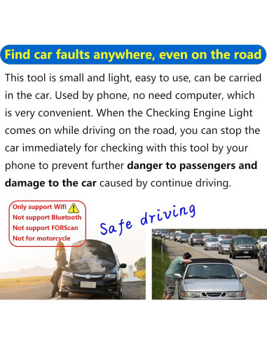 Adaptador OBD2 ELM327 WiFi ULTRAOBD para iOS y Android