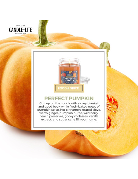 Vela Aromática Candle-Lite Calabaza Perfecta 510 g con Mecha Única
