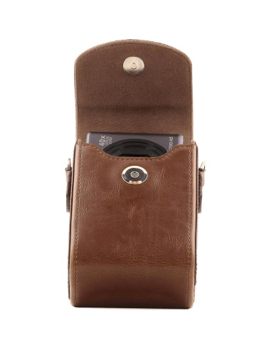 Funda de cámara de cuero MegaGear MG883 para Nikon A1000/A900