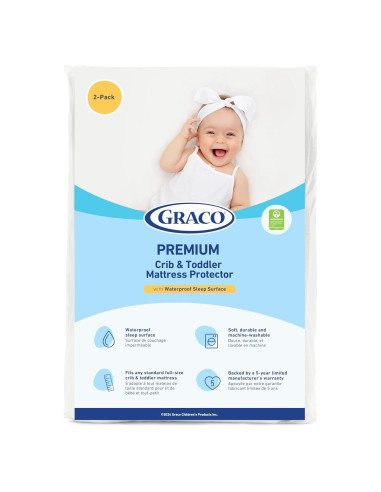 Protector de Colchón Impermeable Graco para Cuna - Paquete de 2