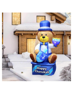 Decoración Inflable de Jardín Hanukkah Oso Zion Judaica 2.44m