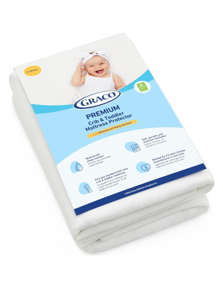 Protector de Colchón Impermeable Graco para Cuna - Paquete de 2