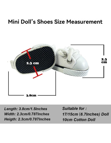 Conjunto de Ropa para Muñeca QIXINGWISE 17cm 4 Piezas Negro