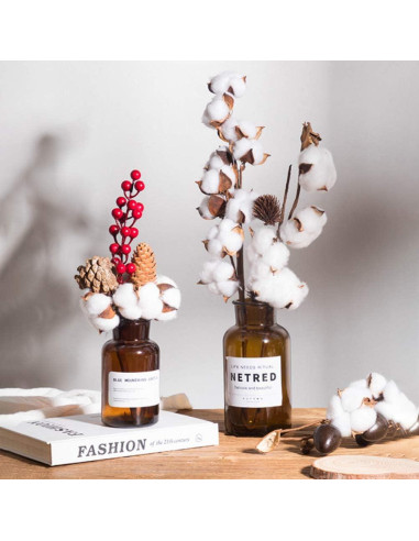 Ramas de Algodón Natural DomeStar - 8 Paquetes de 15 Bolas