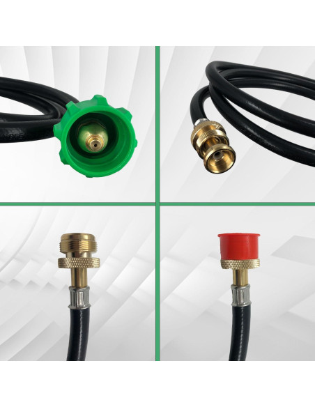 Adaptador de Manguera de Propano 1 lb a 20 lb Weber Q 1.83 m