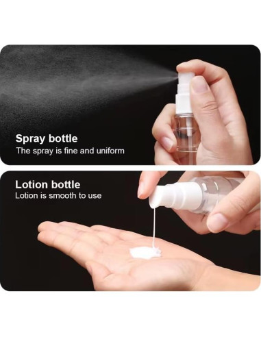 Juego de Botellas de Aseo de Viaje Genérico 50 ml Aprobadas TSA