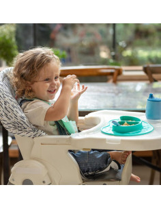 Plato de Silicona Nuby Sure Grip Miracle Mat 2 Secciones Aqua 2