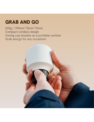 Molinillo de Café Eléctrico Portátil OutIn Fino 28 Ajustes