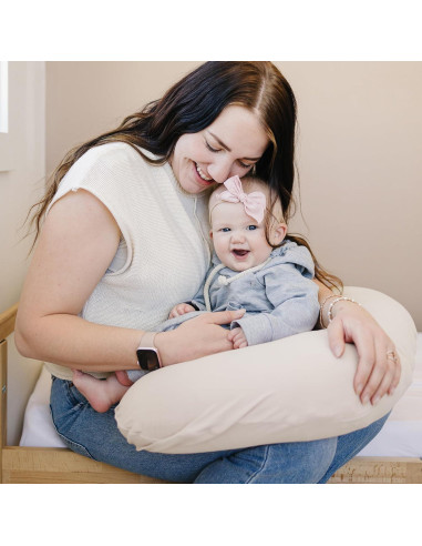 Konssy 2 Fundas de Almohada de Lactancia Elásticas Beige